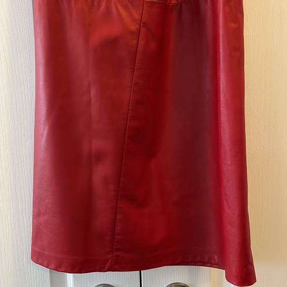 NWOT Greta Constantine red leather dress for Danier - Picture 3 of 10